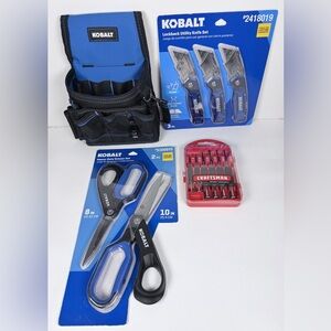 Kobalt Tool Bundle Utility Knife Scissor Tool Pouch